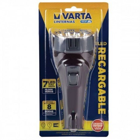 LINTERNA DE MANO MEDIANA DE 7 LEDS RECARGABLE VARTA-RAYOVAC