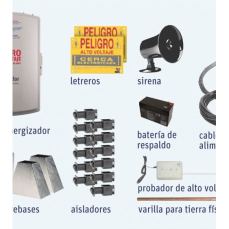 KIT COMPLETO DE CERCA ELECTRIFICADA PARA 20 MTS