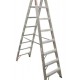 ESCALERA TIJERA DOBLE AL DE 10 PELDAÑOS TIPO II  102 Kg COLOR ALUMINIO