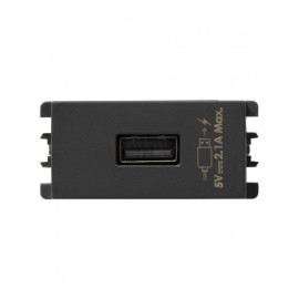 CARGADOR USB 1 MOD GRAFITO S26 | Simon 26 | CODIGO 2601097-038