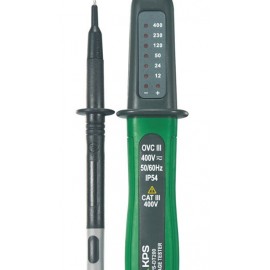 DETECTOR TENSIÓN AC/DC 6-380V, INDICADOR DE POLARIDAD EN DC