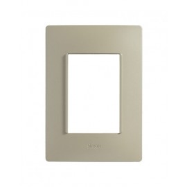 PLACA 3MODULOS S/CHASIS  – ORO BLANCO S26 | Simon 26 | CODIGO 2600613-034
