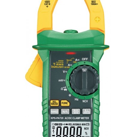 PINZA 1000A CORRIENTE AC/DC, VOLT AC/DC, TRMS, NCV, CORRIENTE DE ARRANQUE