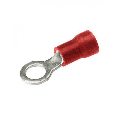 Zapata Terminal Anillo Ais. De Vinilo Rojo Tor. 1/4 Cal. 22-16 Awg Burndy