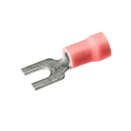 Zapata Terminal Espada Ais. De Vinilo Rojo Tor. 1/8 Cal. 22-16 Awg Burndy