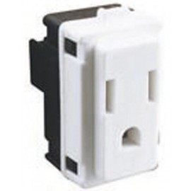 Toma de corriente 2P+T 127~ 15 A. Blanco