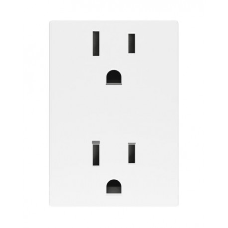 CONTACTO DUPLEX 3 MODULOS BLANCO CON PROTECCIÓN INFANTIL UNNO