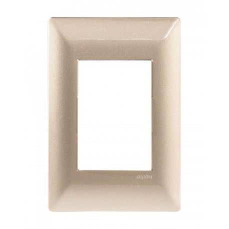 PLACA  3 VENTANAS METALIZADO CHAMPAGNE | ALPHA | ESTEVEZ