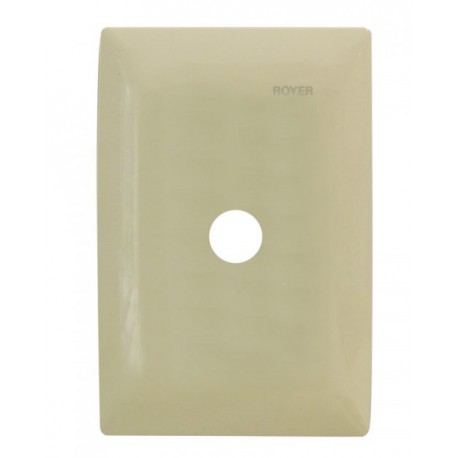 PLACA SALIDA DE CABLES MARFIL | ROYER 100
