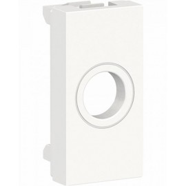 Modulo ciego con salida de cable. Blanco