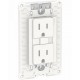 Toma de corriente dúplex 2P+T 15A con protección GFCI 127 Vca. Blanco