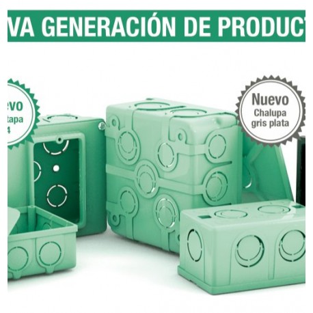 CAJA CUADRADA DE PVC DE 13MM (1/2) PVC