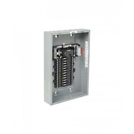 Caja con interior para centro de carga de 24 polos. 100 A. Monofásico. Con interruptor principal
