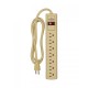 1176V | BARRA MULTICONTACTO MARFIL C/PROTECCION PICOS VOLTAJE, 7 SALIDAS, 15A, 125V, NEMA 5-15T | ARROW HART
