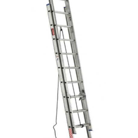 ESCALERA EXT ALUMINIO   TIPO II, 24 PELDAÑOS  CAPACIDAD 18.4 KG  ALTURA MAX DE TRAB 6.40M