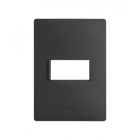 PLACA 1MODULOS S/CHASIS  – NEGRO AZABACHE S26 | Simon 26 | CODIGO 2600611-071