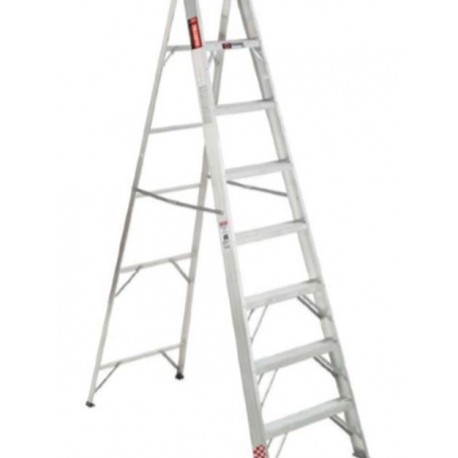 ESCALERA TIJERA DE ALUMINIO 4 PELDAÑOS  MAS  TAPA RANURADA