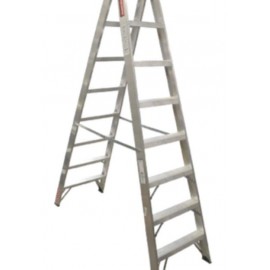 ESCALERA TIJERA DOBLE AL DE 10 PELDAÑOS TIPO II  102 Kg COLOR ALUMINIO