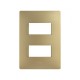 PLACA 2MODULOS S/CHASIS  – ORO MATE S26 | Simon 26 | CODIGO 2600612-066