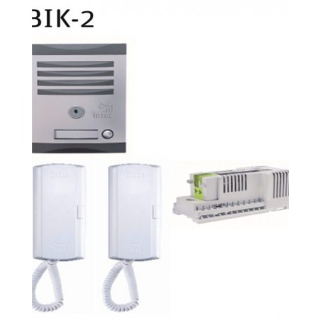 KIT DE INTERFON FRENTE DE EMPOTRAR 2 TEL INTEC