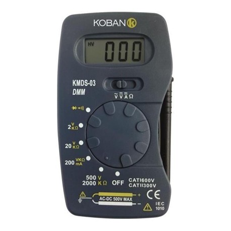 KMDS 03 MULTIMETRODE BOLSILLO RESOLUCION 2.00 CUENTAS CATI600V CATII300V   TEMPER