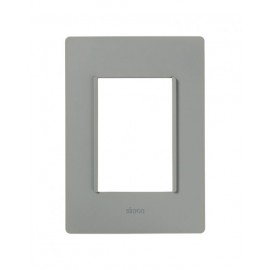 PLACA 3MODULOS S/CHASIS  – GRIS PLOMO S26 | Simon 26 | CODIGO 2600613-035