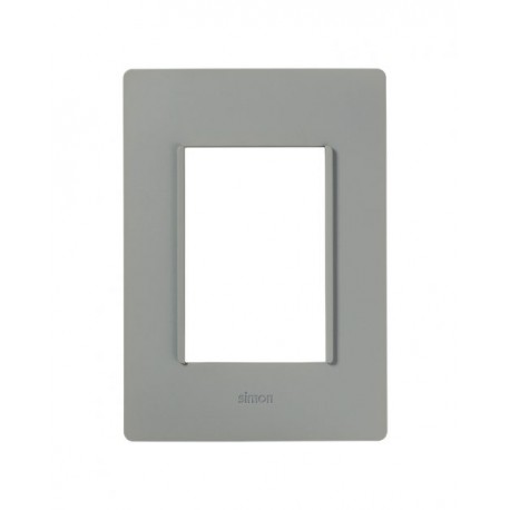 PLACA 3MODULOS S/CHASIS  – GRIS PLOMO S26 | Simon 26 | CODIGO 2600613-035