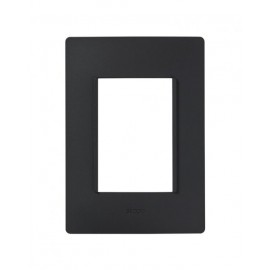 PLACA 3MODULOS S/CHASIS  – NEGRO AZABACHE S26 | Simon 26 | CODIGO 2600613-071