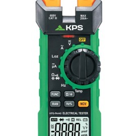 PINZA MAXILAR ABIERTO 200A CORRIENTE AC/DC MILIAMPERES, VOLT AC/DC, TEMP, NCV