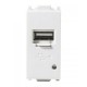 TOMA CARGADOR USB 1.5A 1 MODULO BLANCO | ALPHA | ESTEVEZ