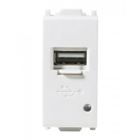 TOMA CARGADOR USB 1.5A 1 MODULO BLANCO | ALPHA | ESTEVEZ