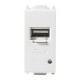 TOMA CARGADOR USB 1.5A 1 MODULO BLANCO | ALPHA | ESTEVEZ