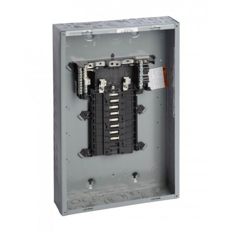 Caja con interior para centro de carga de 16 polos. 100 A. Monofásico. Con interruptor principal