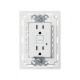 TOMA CORRIENTE DUPLEX ICFT C/CHASIS BLANCO S26 | Simon 26 | CODIGO 2600425-030