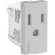 Toma de corriente 2P+T 15A 127 Vca. Aluminio