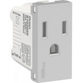 Toma de corriente 2P+T 15A 127 Vca. Aluminio