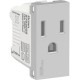 Toma de corriente 2P+T 15A 127 Vca. Aluminio