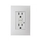 TOMA DE CORRIENTE DUPLEX FALLA A TIERRA ICFT CON CHASIS Y CON PLACA BLANCO | Simon 25 | CODIGO 25425-60