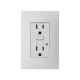 TOMA DE CORRIENTE DUPLEX FALLA A TIERRA ICFT CON CHASIS Y CON PLACA BLANCO | Simon 25 | CODIGO 25425-60
