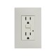 TOMA DE CORRIENTE DUPLEX FALLA A TIERRA ICFT CON CHASIS Y CON PLACA MARFIL | Simon 25 | CODIGO 25425-61