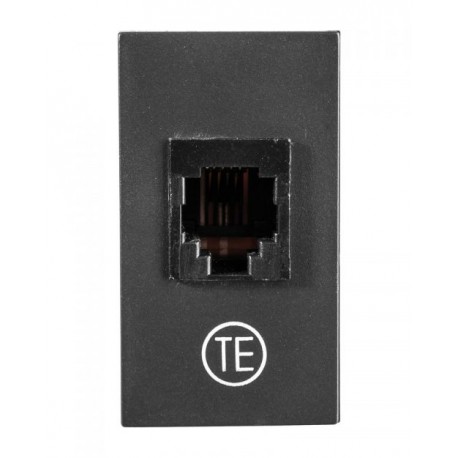 TOMA TELEFONICA RJ11 6 HILOS NEGRO | BETA | ESTEVEZ