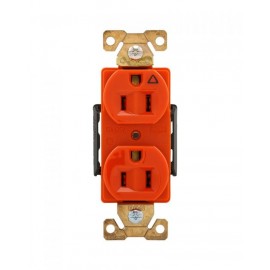 AHIG5262RN | CONTACTO DUPLEX, TIERRA AISLADA 15A 125V COLOR NARANJA | ARROW HART
