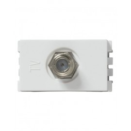TOMA TV COAXIAL BLANCO | Simon 25 | CODIGO 25476-30