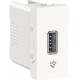 Toma USB 2.0 para carga 1 A. Blanco