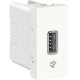 Toma USB 2.0 para carga 1 A. Blanco