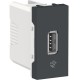 Toma USB 2.0 para carga 1 A. Grafito