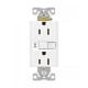 CONTACTO DUPLEX CON CIRCUITO INTERRUPTOR FALLA A TIERRA BCO C/TAPA | ARROW HART