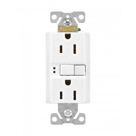 CONTACTO DUPLEX CON CIRCUITO INTERRUPTOR FALLA A TIERRA BCO C/TAPA | ARROW HART