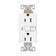 CONTACTO DUPLEX CON CIRCUITO INTERRUPTOR FALLA A TIERRA BCO C/TAPA | ARROW HART