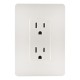 CONTACTO DUPLEX ECONOMICO 2 POLOS MAS TIERRA CON PLACA UNNO BLANCO INCLUIDA UNNO